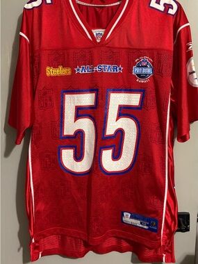 Reebok Red NFL Game Mesh Jersey Joey Porter